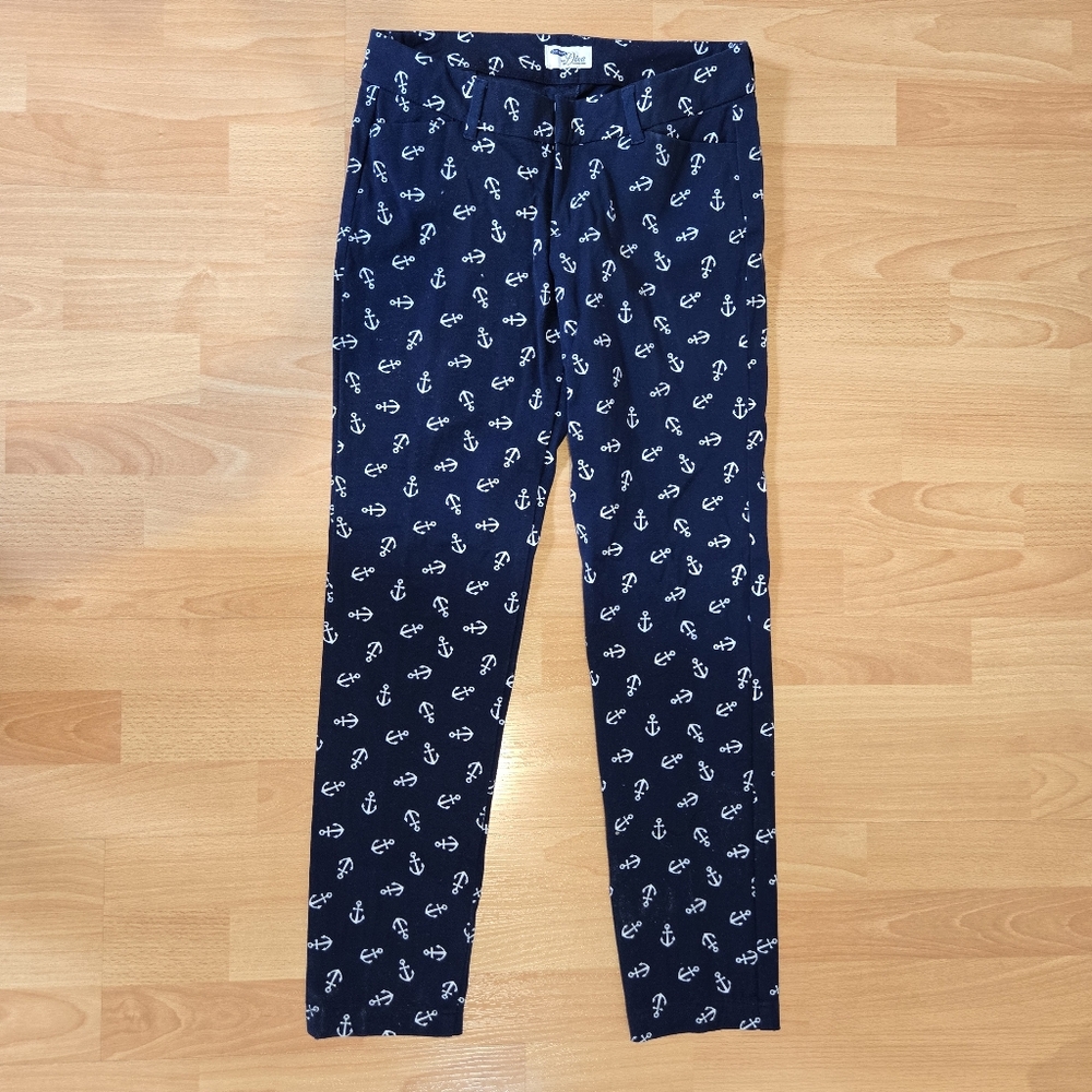 BNWOT Old Navy anchor navy and white pants size 2